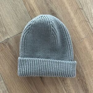 Gray knit beanie